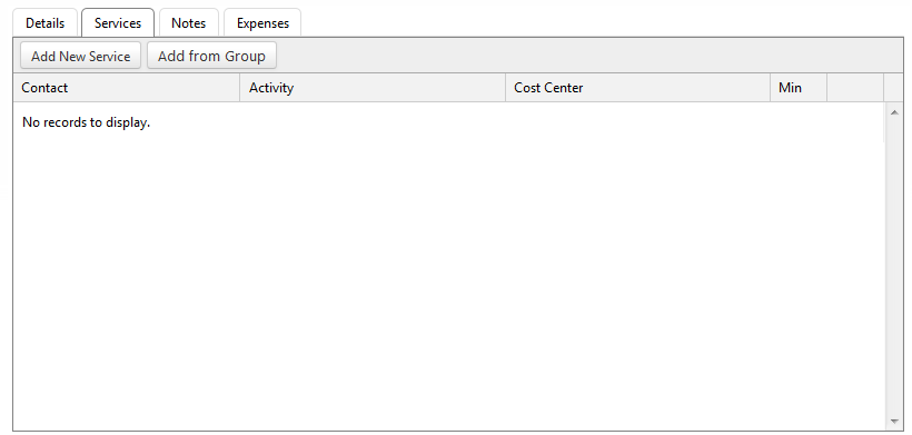 Services Tab