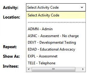 Details > Activity
