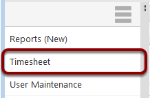 Dashboard menu