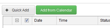 Timesheet page - Add from Calendar
