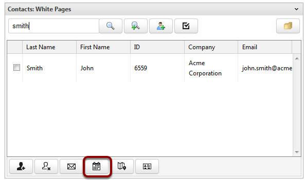 Contact widget on dashboard
