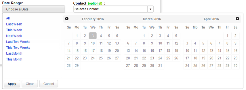 Date Range