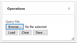 Saving or Loading a Query