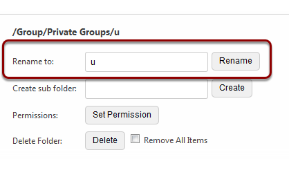Rename folder