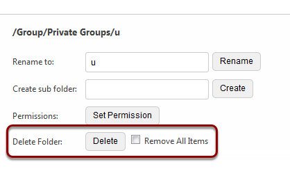 Delete folder