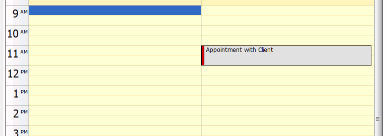 Create new calendar item