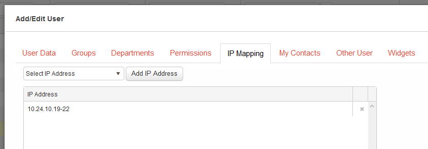Adding mapping from User Maintenance