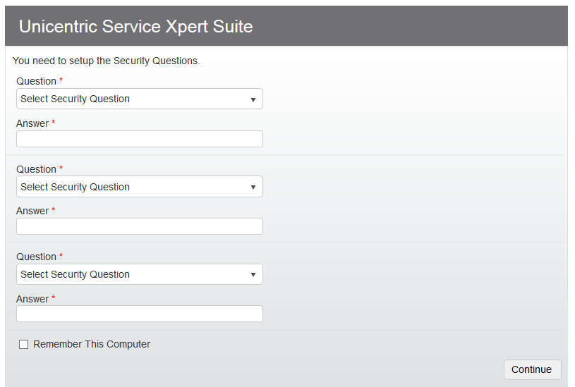 Enable Security Challenge