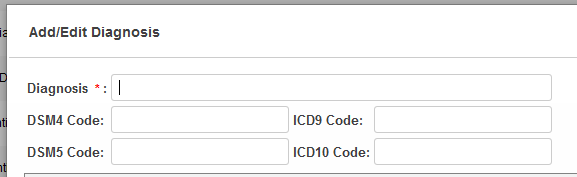 Add the values for the new Diagnosis