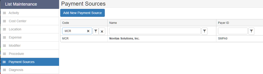 First, navigate to the payment source that needs the modifier on the CPT code.