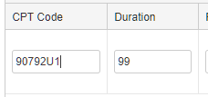 Change the CPT Code value to include the modifier.