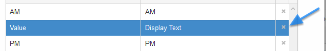 Delete a list item