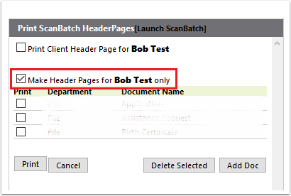 Client Form Header