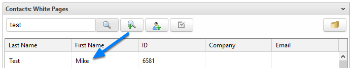 Click on a contact to open their record