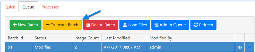 Truncate Batch