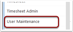 Step 1: Enter User Maintenance