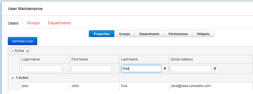 Step 2: Select the user that you would like to change permission on