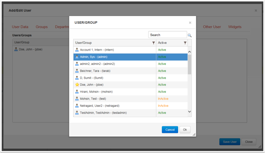 Step 4: Add User/Group