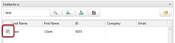 Check the checkbox next to the contacts name