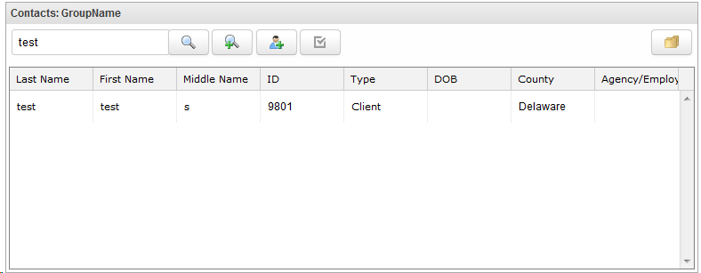 Search for the contact you want to remove