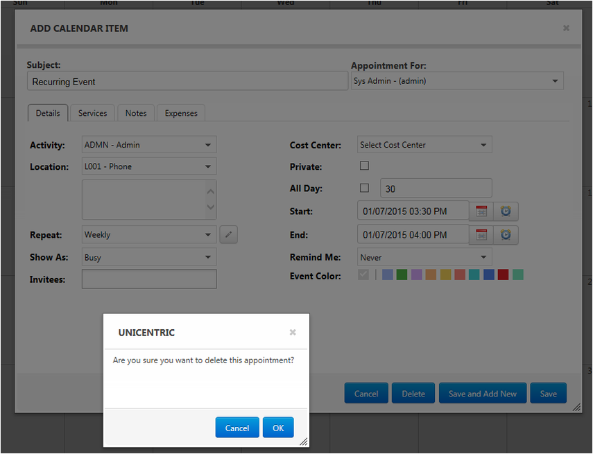Step 3: Remove Original Appointment