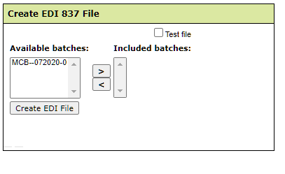 Click EDI to open the dialog