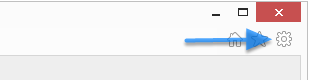 First, click the gear icon located in the upper right hand corner of your browser