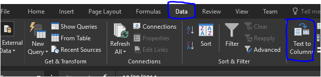 Formatting the data