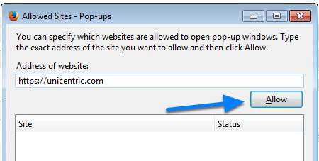 Click Allow