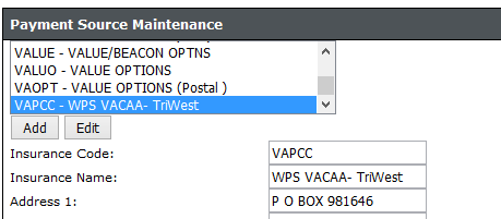 First, navigate to the payment source that needs the modifier on the CPT code.