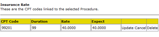 Click on the Edit in the row of the CPT Code that you want to add a modifier to