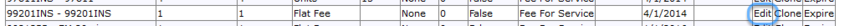 In the procedure grid, edit the procedure that contains the CPT Code