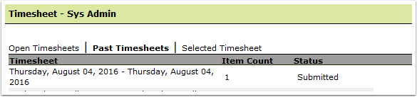 Submitting the Timesheet