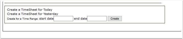 Creating a Timesheet