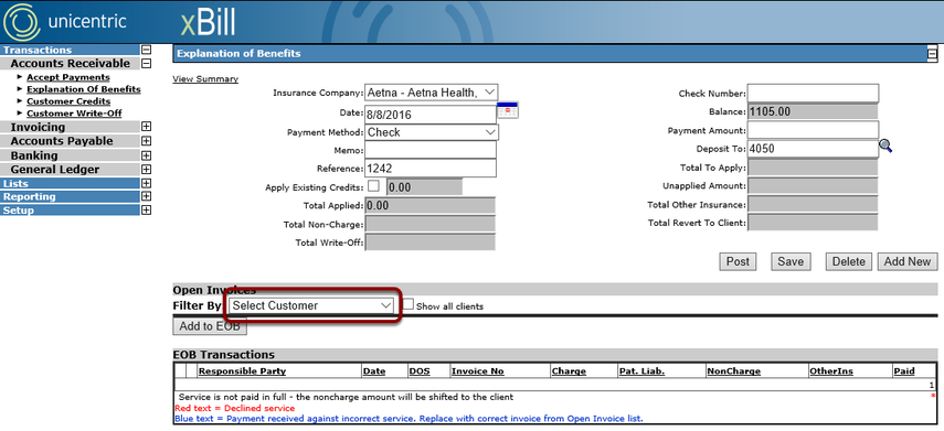Select Customer