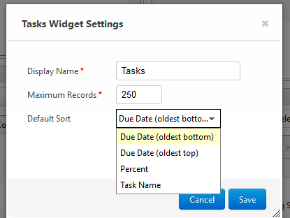 Task widget